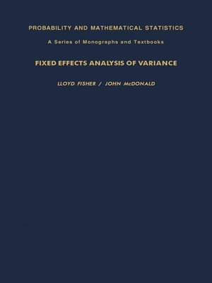 cover image of Fixed Effects Analysis of Variance
